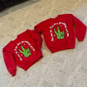 🎄Gildan ❤️💚 Sibilings 👯‍♀️ Sweatshirt - It’s me, 👋🏼hi, I’m the problem, it’s me🤣